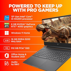 HP Victus, Intel Core 5 210H, 4GB RTX 3050 A (24GB DDR5, 512GB SSD) FHD, 144Hz, 300 nits, IPS, 15.6''/39.6 cm, Win11, M365* Office24, Mica Silver, 2.29kg, fa2500TX, Backlit, Gaming Laptop