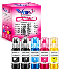 Verena 057 Refill Ink Compatible for Epson L8050, L18050, L8150W Printers (Black Cyan Magenta Yellow Light Cyan Light Magenta)