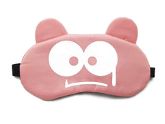 SYGA Cartoon Gel Ice Sleep Eye Mask Adjustable Head Strap Funny Eye Mask for Sleeping (Sad Eye Pink)
