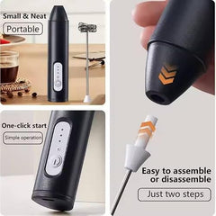 PEAKTASTE Electric Milk Frother Wand for Coffee, Latte & Matcha