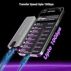 Zebronics 2.5" SSD/HDD Enclosure, Max. 4TB Storage, Upto 5Gbps Transfer Speed, Tool-Free Slide Design, USB to Micro B Connector, Windows, Mac, Linux Support, Transparent Case (CSH101)