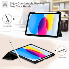 Robustrion Cover for iPad 11th Generation (A16) / 10th Gen Cover Case with [Right Side Pencil Holder] [Auto Sleep Wake] [Soft Back] (2022/2025), Case for iPad 11th 11"/ 10th 10.9" - Yellow