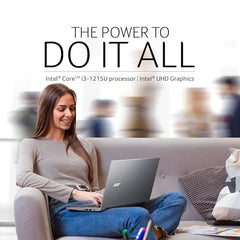 Acer Aspire Lite 12th Gen Intel Core i3-1215U Premium Metal Laptop (16GB RAM/512GB SSD/Windows 11 Home) AL15-52,15.6" Full HD IPS Display, Grey, 1.69 Kg
