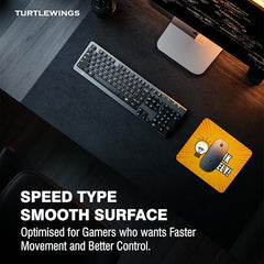 TURTLEWINGS | Mousepad |Aesthetic Strawberry Mousepad – 22x18 cm, 3mm Thick | Abstract Design Non-Slip Rubber Base | Office, Study & Gaming Use | Premium Smooth Surface 2 (Design 08)
