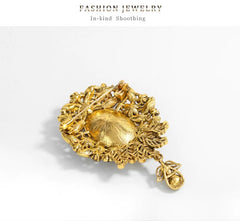 SYGA Brooch Pin Fashion Crystal Rhinestone Jewellery Pin Vintage Clothing Accessories Decoration Pendant Style Brooches for Wedding Women- S60