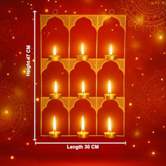 CraftVatika Tealight Candle Holder,Festiv Diwali Decor Items, Wall Mounted Hanging Iron Leaf Design Tealight Candle Holder Stand Frame for Home Christmas Diwali Decoration Items, Wall Decor Items