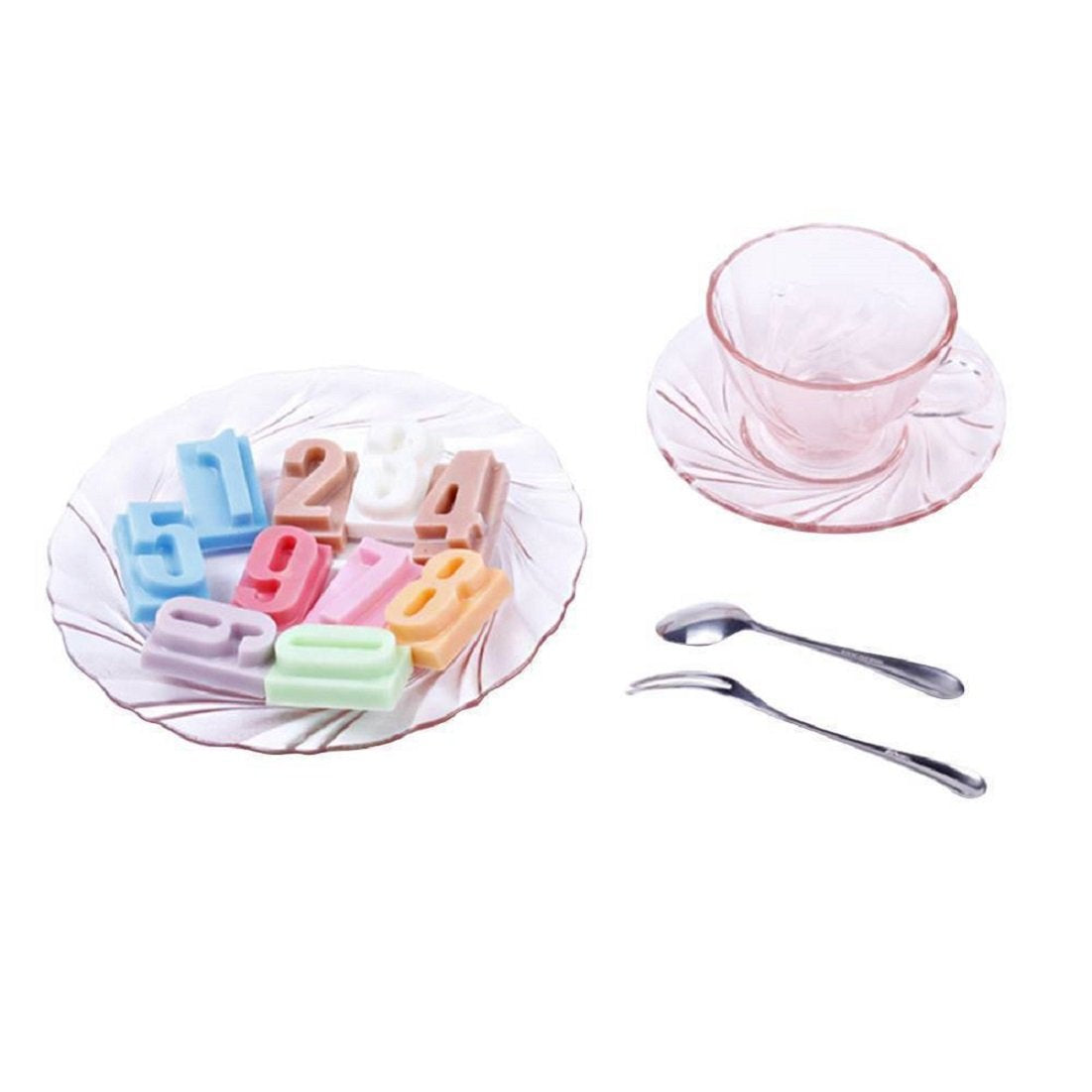 SYGA Silicone 0 to 9 Digit Chocolate Jelly Candy Mold (Brown)