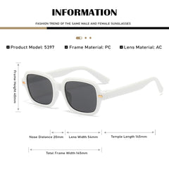 SYGA Men And Women Sun protection Retro Small Square Frame Sunglasses (Black frame black and gray film)