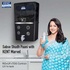 KENT Grand Plus Alkaline + Copper RO Water Purifier | RO+UV+UF+Alkaline+Copper+TDS Control+UV in Tank|ISI Marked| Auto Flush Feature|9L Tank|20 LP/Hr |Ideal For Borewell/Tanker/Municipal Water | White