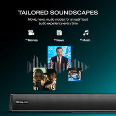 boAt Aavante Bar Prime B450 with Dual Subwoofers and Rear Speakers, 450W RMS Output, 5.2 Channel, Multi-Connectivity, EQ Modes, & BT v5.4 Soundbar with Powerful Signature Sound (Core Black)