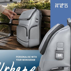 Samsonite Urbane | 16'Laptop Compartment| 25.6 L Volume| Multiple Compartment| Sleek Design |Work Backpack | Grey | 2 Years International Warranty