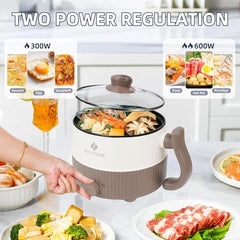 SKYTONE Multipurpose Electric Kettle With Ceramic Coating 1.5L | Non-Stick Cooker For Boil, Steam, Fry, Saute | Multi Cooker Kettle For Water, Milk, Egg, Tea, Soup, Babyfood, Rices (Beige)