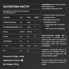 Nutrabay Pure Series Micronised Creatine Powder Monohydrate, Pre/Post Workout Bodybuilding, Crossfit Supplement, 250 g (Unflavoured)