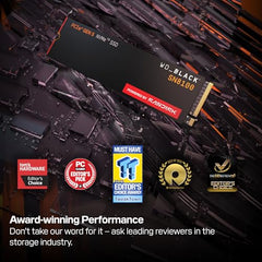 WD_Black Western Digital SN8100 NVMe 1TB, Upto 14900MB/s R, 11000MB/s W, 5Y Warranty, PCIe Gen 5 NVMe M.2 (2280), Gaming Storage, Internal Solid State Drive (SSD) (WDS100T1X0M-00CMT0)