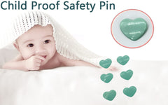 SYGA Children's Safety Pin Protective Equipment Child Safety Pin Cartoon Bear Heart Bow Baby Slobber Towel Pin (Bear Blue)