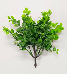 Dekorly Artificial Plastic Mix Green Grass Fake Outdoors Plant Bushes Decor Faux Greenery Shrubs For Outdoor And Indoor, Artificial Shrubs Stems | Height- 7 Inches (Multi-16)