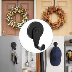 HASTHIP® 8 Pack Stainless Steel Adhesive Wall Hanger Self Adhesive Hooks | Waterproof Heavy Duty Sticky Wall Hooks for Hanging Bathroom Kitchen Robe Coat Towel Kitchen Utensils, Narrow Hook