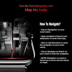 boAt Storm Call 3 w/TBT Navigation, Daily Activity Tracker, DIY Watch Face Studio,700+ Active Modes, 1.83" (4.6 cm) HD Display Fitness Smart Watch for Men & Women(Black Metal)