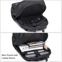 Arctic Hunter Compact Backpack for Men Women 21L One-Day-Capacity Slim 15.6" Laptop Bag Sleek Lightweight Water-resistant Small Laptop Backpack for Casual College Daypack