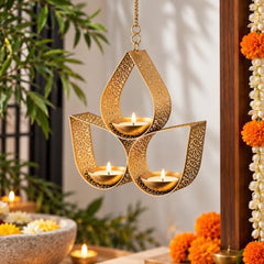 The Purple Tree Aluminium Hanging Butterfly Tealight Candle Holders Combo Pack (Pack of 4)