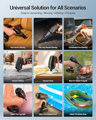 2V BROTHERS Handheld Car Vacuum Cleaner | 21000Pa High Suction | Cordless 18V/120W Mini Vacuum | Portable Cleaner for Car, Home, Office, Pet Hair | Long Battery Life