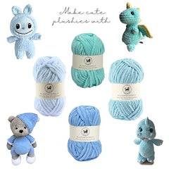 NESTNHAVEN , Plush & Cuddly Sets 2.0 , Chenille Yarn Supersoft Hand Knitting Wool Ball, set of 4 , 400 grams (1 Ball/100 Gram Each) Suitable for Craft, Babywear, Toys , Baby Blankets , 5 Bulky, Shades - NNHS 2.0 (Set 26 baby Pink , lilac , hot pink…