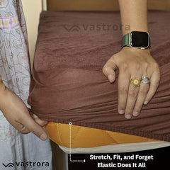 Vastrora 100% Waterproof Mattress Protector Queen Size 5x6 Ft | 60x72 in | Pee & Urine Proof Mattress Cover | Elastic All-Around | Terry Cotton Fitted Bed Cover | Noiseless, Breathable Bed Protector
