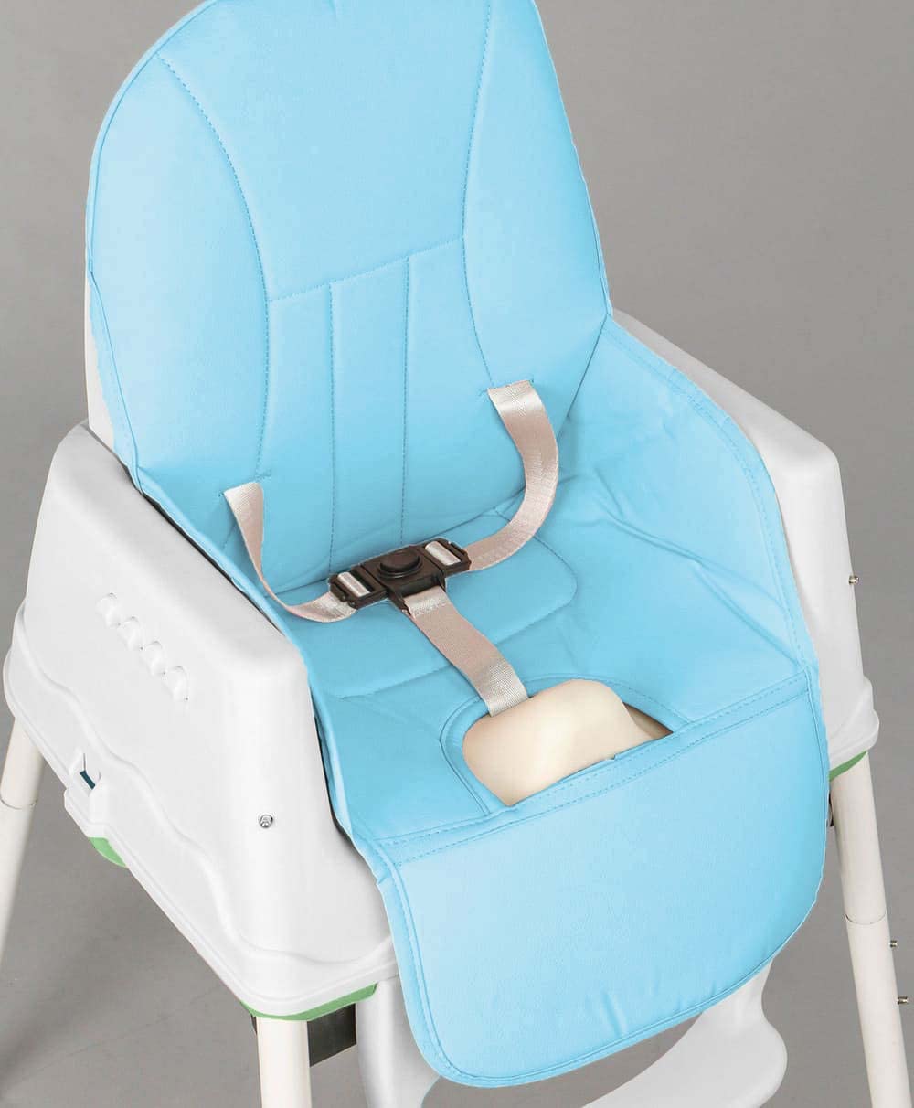 SYGA High Chair for Baby Kids,Safety Toddler Feeding Booster Seat Dining Table Chair with Wheel and Cushion(Green)