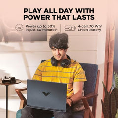 HP Smartchoice Victus, 14th Gen Intel Core i5-14450HX, 6GB RTX 3050, 24GB DDR5(Upgradeable) 512GB SSD, 144Hz, 300 nits, 15.6''/39.6cm, Win11, Office 24, Mica Silver, 2.3kg, fa2303/15tx, Gaming Laptop