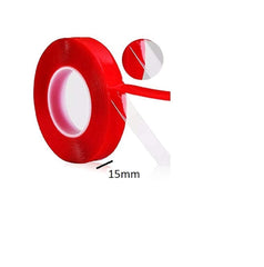 SYGA 10mm Red 3M Heat Resistant Acrylic Dual Adhesive Tape Roll,Clear Sticker for Car/Cell Phone Repair