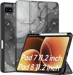 Robustrion Cover for Xiaomi Mi Pad 8/8 Pro/Xiaomi Pad 7/7 Pro 11.2 inch Cover Case with [Pencil Holder], Trifold Flip Case Cover for Xiaomi Pad 7/8 Cover [Auto Sleep Wake] - Black