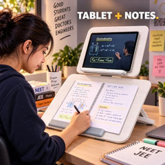 Sunchhaya Acrylic Book Stand for Reading – Clear Adjustable Book Holder with 360° Rotating Base, Foldable Reading Stand for Desk, Cookbook, Tablet & Laptop Stand, Height & Angle Adjustable (R22H)
