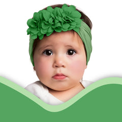 SYGA Pack Of 3 Baby Headbands Nylon Soft Strechable Bow Hairbands for Newborns, Infants, Toddlers and Kids 0-3 Years(BigRed, LightPink,WineRed)