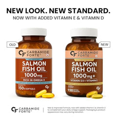 Carbamide Forte Multivitamin Tablet for Men with Probiotics & Salmon Omega 3 fish Oil Capsules | Salmon Fish Oil Omega 3 Capsule 1000mg and Multivitamin Tablets Combo | 60 Tablets + 60 Softgels