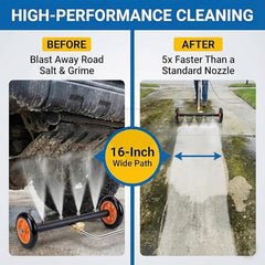 Viparth 16 Inch Dual-Function Undercarriage Pressure Washer | Underbody Car Wash, Bus | with 2 Piece Extension Wand | 4000 PSI | with 4 Spray Nozzle