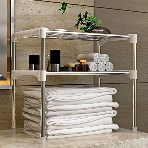 SYGA Tow Layer Stainless Steel Kitchen Organizer Rack
