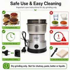 Mini Mixer Grinder for Coffee Beans, Masala & Dry Grinding, Small Size