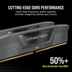 CORSAIR Vengeance DDR5 32GB (2x16GB) DDR5 Up to 6000MHz CL36 AMD EXPO Intel XMP iCUE Compatible Computer Memory – Grey (CMK32GX5M2E6000Z36)