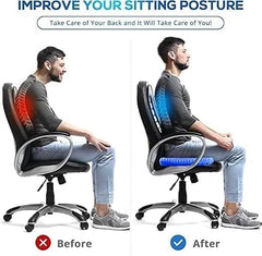 1Pc Egg Gel Seat Cushion for Office & Car, Home – Cooling Gel Technology with Memory Foam – Silicone Rubber Seat Pillow, Comfort & Support for Sciatica, Back, Tailbone Pain Relief ((Pack of 1 ))
