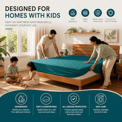 La Verne 100% Waterproof Premium Cotton Feel Mattress Protector Queen Size 78 x 60 Inches | Breathable and Hypoallergenic Ultra Soft Fitted Bed Protector Cover