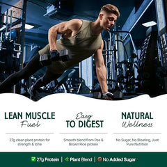 MYHERB Plant Protein Powder | Pea And Brown Rice Protein Powder | Vegan High Protein Powder | 27 gm Protien,21 Vital,6 gm BCCAs |Sugar Free|For Men,Women (500 g (Pack of 1), Chocolate)