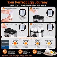 Glen Electric Kettle with Steamer 1.5L, 600W | Multipurpose Kettle for Tea, Coffee, Milk, Eggs, Soup & Noodles | Egg Boiler, Food Steamer, Dual Heat Settings, Auto Shut-Off SA9016 MCK