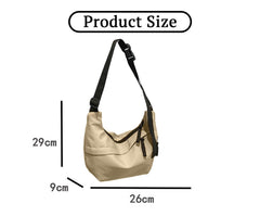 SYGA Women's Western Crossbody Bag, Large Capacity, Zipper Closure, Adjustable Strap (Khaki)