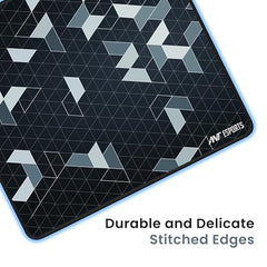 Ant Esports Prism Mouse Pad with Anti-fray Stitching, Waterproof Surface & Non-Slip Rubber Base with Stitched Edges Gaming Mouse Mat for Laptop, Compatible with Laser and Optical Mice – Black