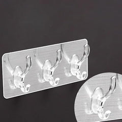 Shivstor 15 Pack Self Adhesive WallHook Heavy DutyHook for Hanging Without Drilling Transparent Nail Free StickyHook Strong Wall Hanger Set of 15 FlowerHook for Kitchen Bathroom Home Storage