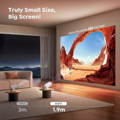 E GATE Atom 3X Projector 4k Ultra HD, Automatic Keystone & Precise Focus, 1080p Native | Rotatable Design | Android 14, Netflix Prime 11,000 Lumens, HDMI-ARC WiFi-6 BT, for Home use Egate