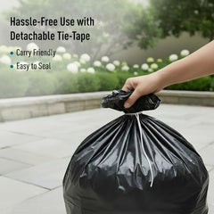 Amazon Brand - Presto! Garbage Bags | XXXL | 30 Count | 10 Bags x 3 Rolls | 42 x 48 In | For Dry & Wet Waste | Black