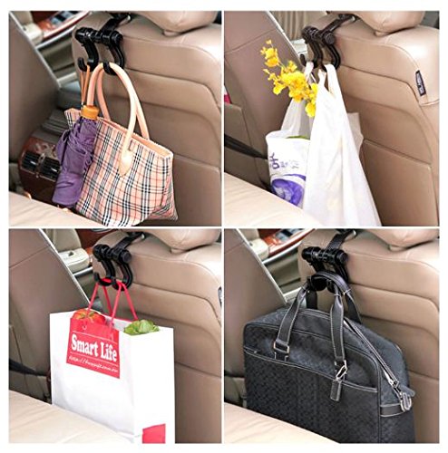 SYGA Auto Car Vehicle Seat Headrest Bag Hanger Hook Holder,Universal Car Seat Back Hanger Organizer Hook