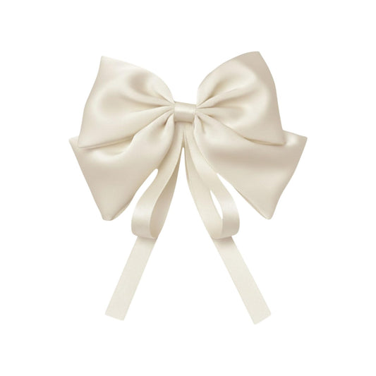 MOMISY Bow Shaped Hair Clip, Hair Accessories for Women and Girls (OffWhite, Free)