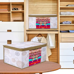 Kuber Industries Clothes Organizer For Wardrobe (Pack of 3 Each) 2-in-1 Combo Storage Organizer For Saree and Blouse - Dress Organizer For Wardrobe - Saree Covers With Zip (Maroon)